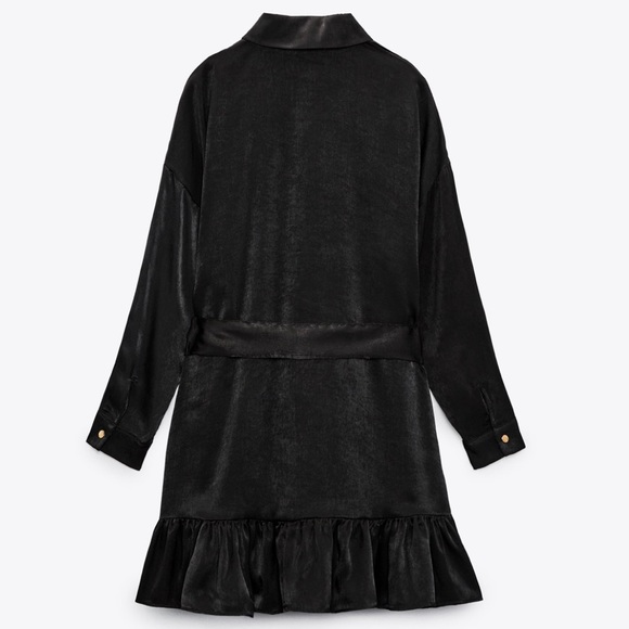 Zara Satin Shirt Dress - Picture 8 of 9